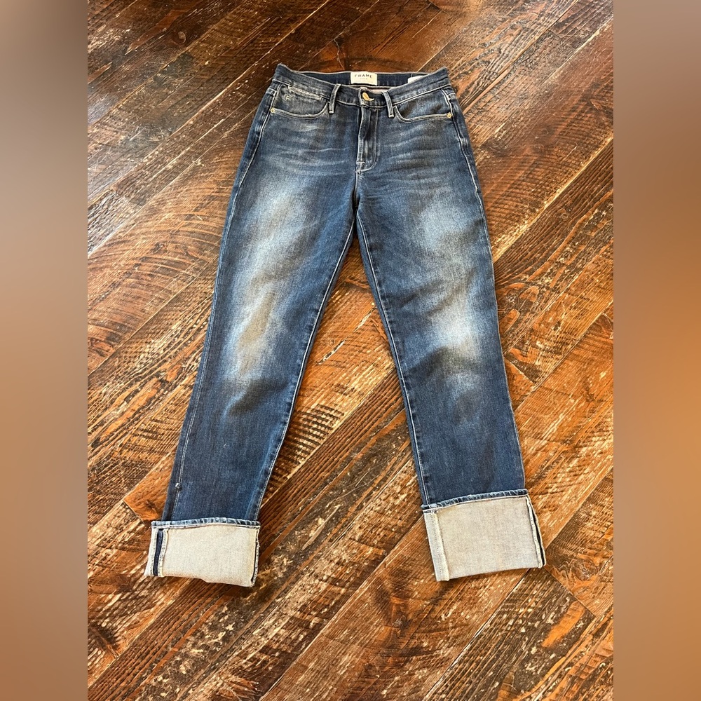 Frame Denim Jeans Le High Straight Sz 27 Cuff